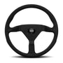 MOMO Montecarlo 350mm Black Alcantara with Black Stitching